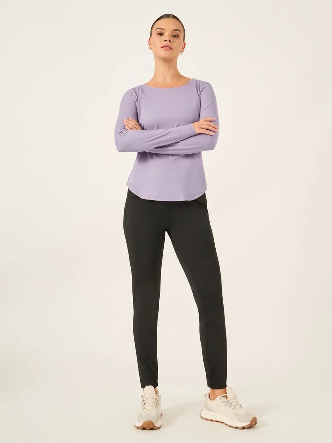 Styli Active Pintuck Back Long Sleeve Top
